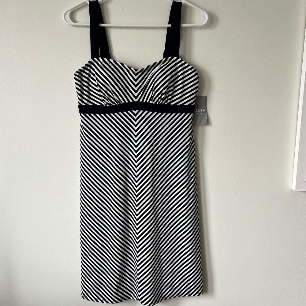 New Athleta Stripe Swim Dress size 34 B/C